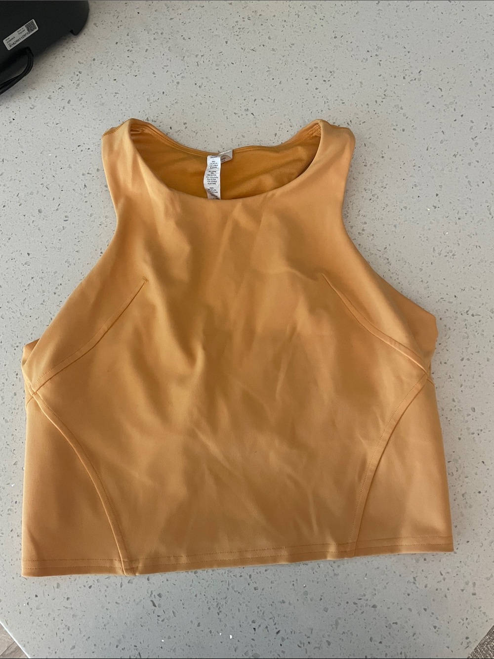 lululemon athletica wunder train racerback tank top high neck orange size 8